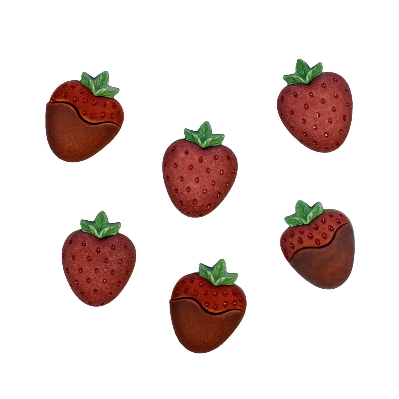 Buttons Galore and More Craft & Sewing Buttons - Strawberries - 18 Buttons